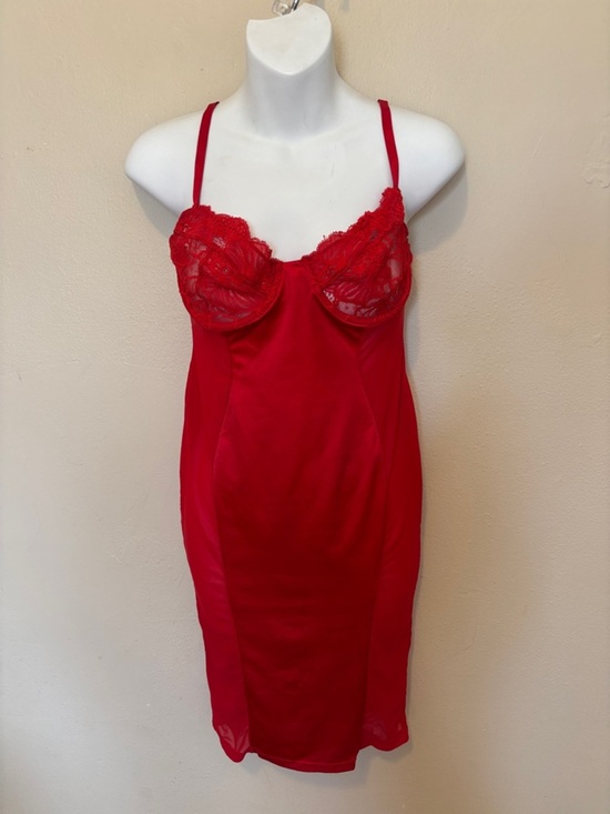 Aria Other - Aria Red Lace Cup Slip with Adjustable Straps